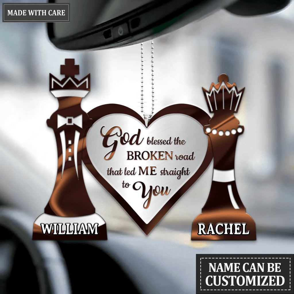 King And Queen God Blessed Personalized Ornament
