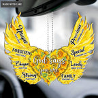 Sunflower Heart With Wings God Says You Are Ornament