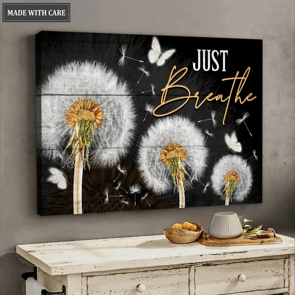 Dandelion Just Breathe Wall Art