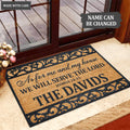 Rectangular Coir Serve The Lord Personalized Doormat