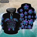 Hologram Turtle Surrounded By The Glory Hoodie