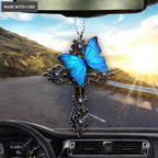 Luvingrace L183 Blue Butterfly Pray for God Ornament