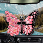 Luvingrace L184 Pink Gerbera Daisy Butterfly Faith Ornament