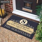 Luvingrace M87 Elegant Monogram Collection As For My House Personalized Doormat