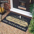 Luvingrace M90 Luxury Monogram Collection As For My House Personalized Doormat