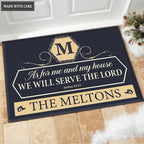 Luvingrace M92 Luxury Monogram Collection As For My House Personalized Doormat
