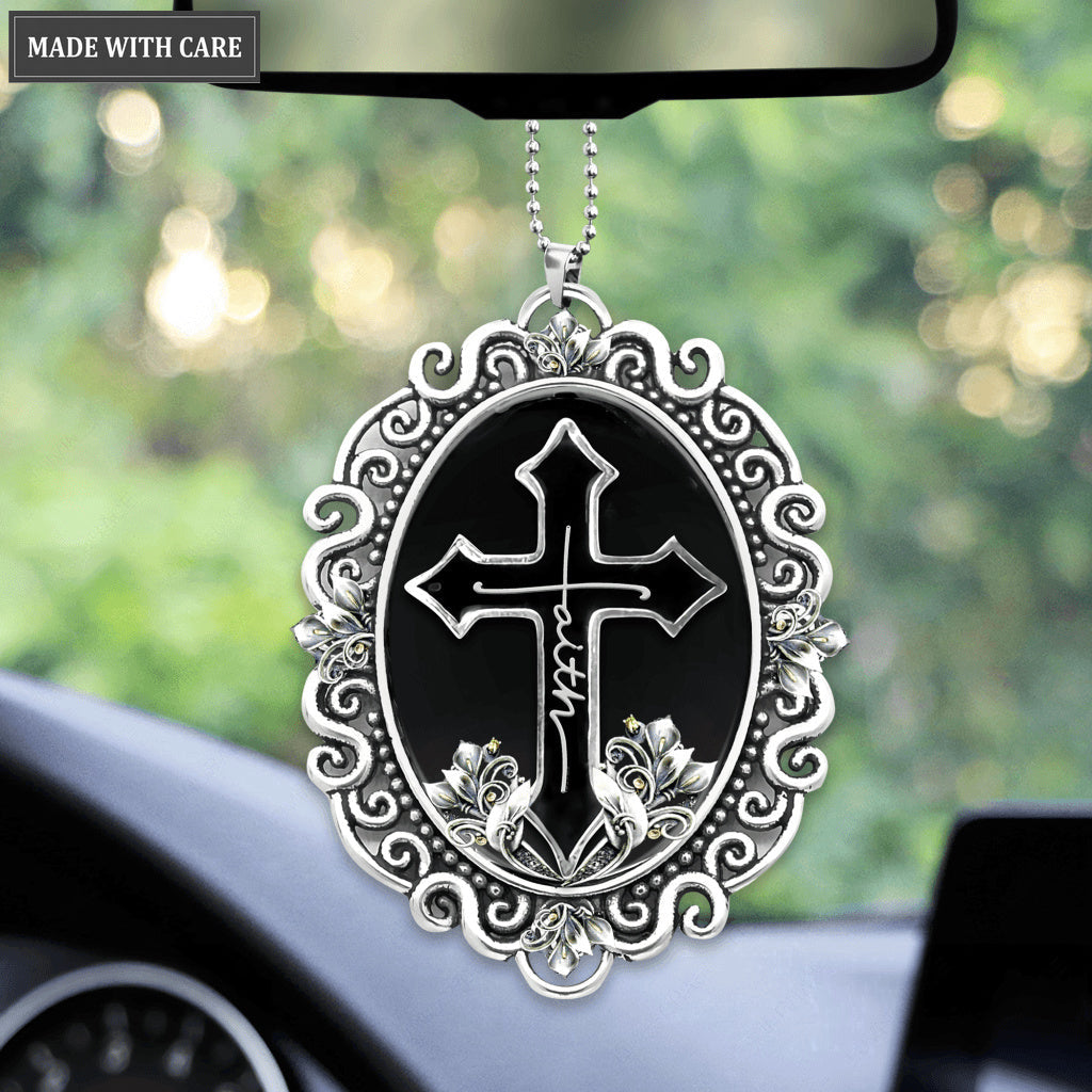 Faith Metal Cross Ornament