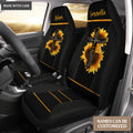 Faith Sunflower Personalized Car Seat Cover