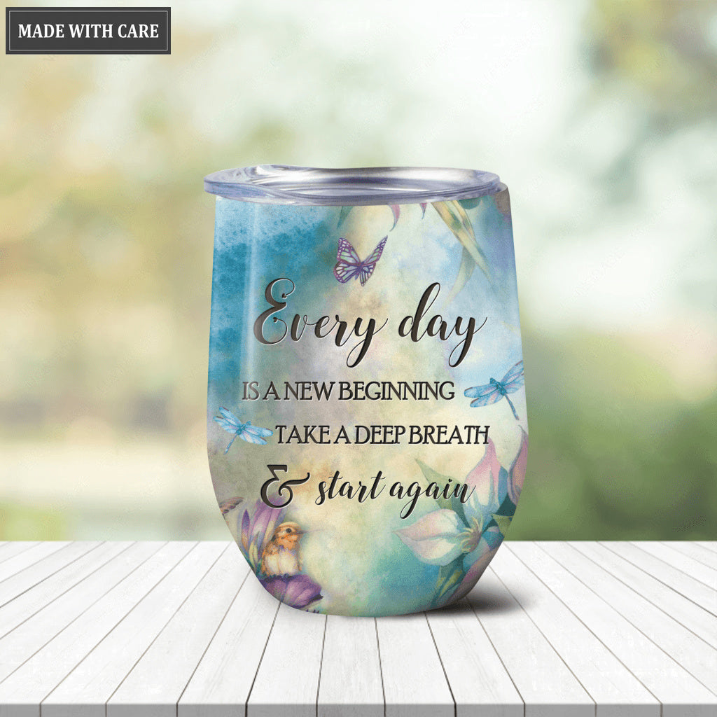 Garden New Beginning Wine Tumbler