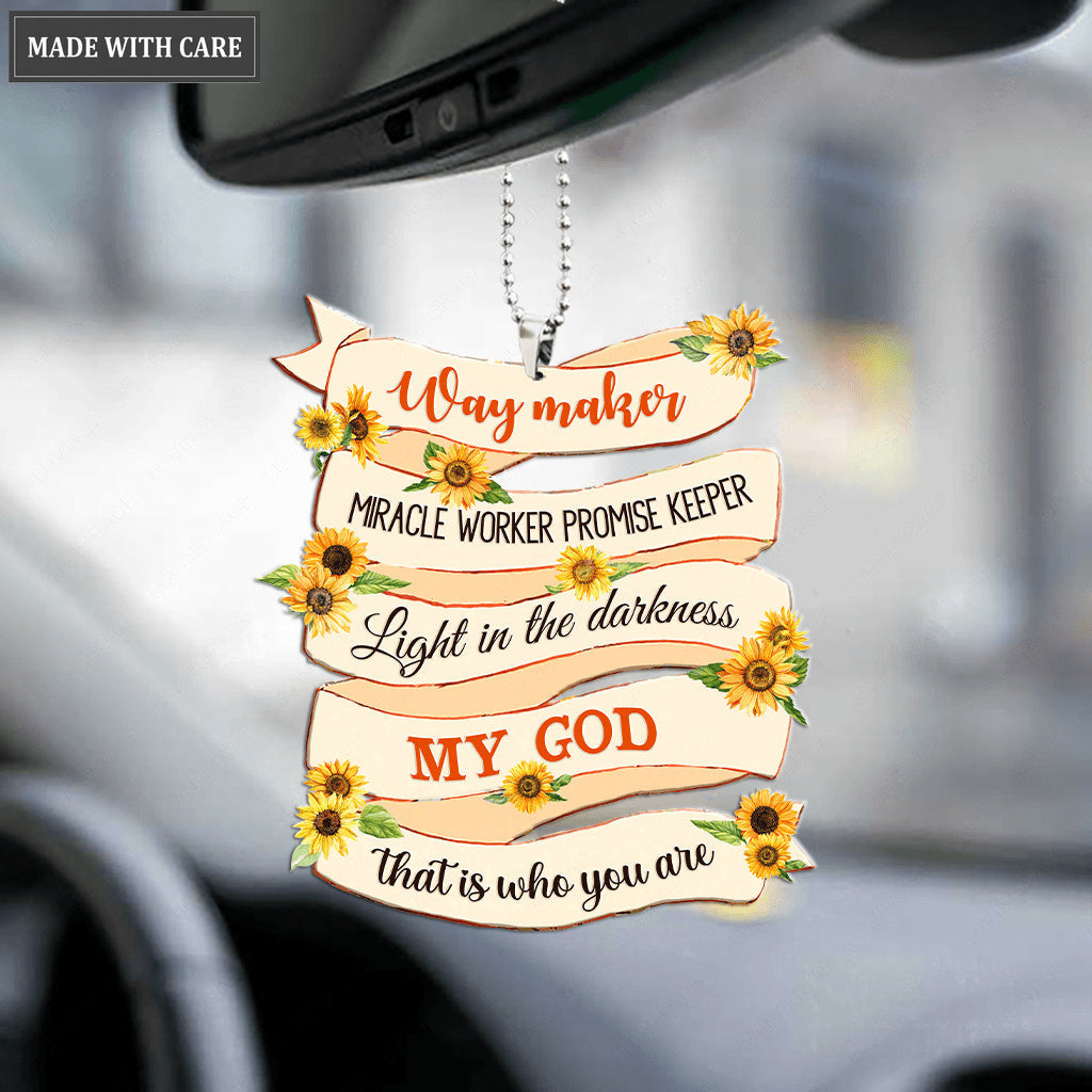 Sunflower Ribbon Way Maker Ornament