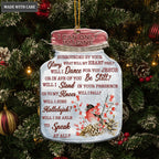 Christmas Floral Bird Mason Jar I Can Only Imagine Ornaments