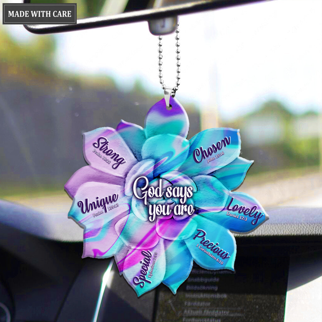 Hologram Succulent God Says You Are Ornament