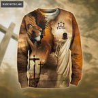 Faith Jesus Lion Cross As Strong As I Am Hoodie