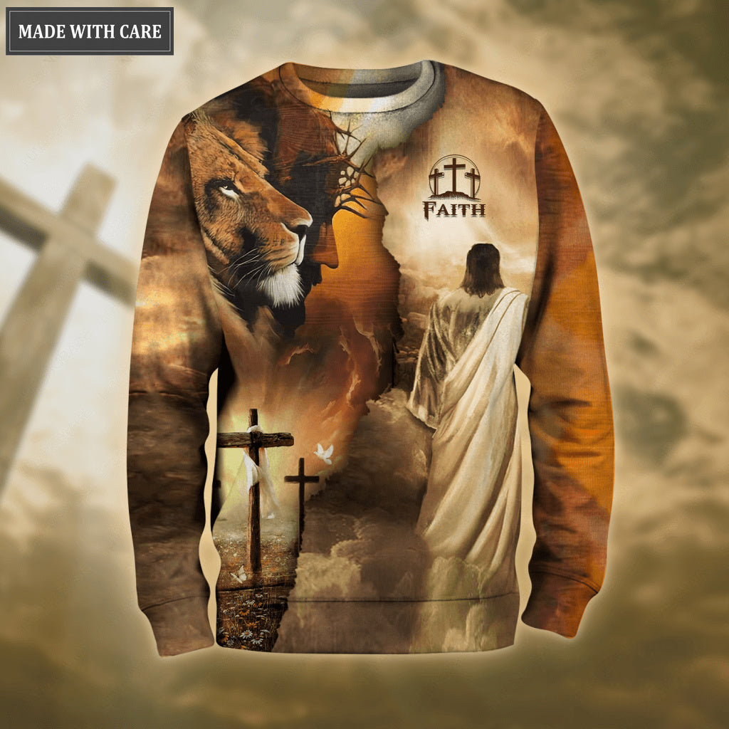 Faith Jesus Lion Cross As Strong As I Am Hoodie