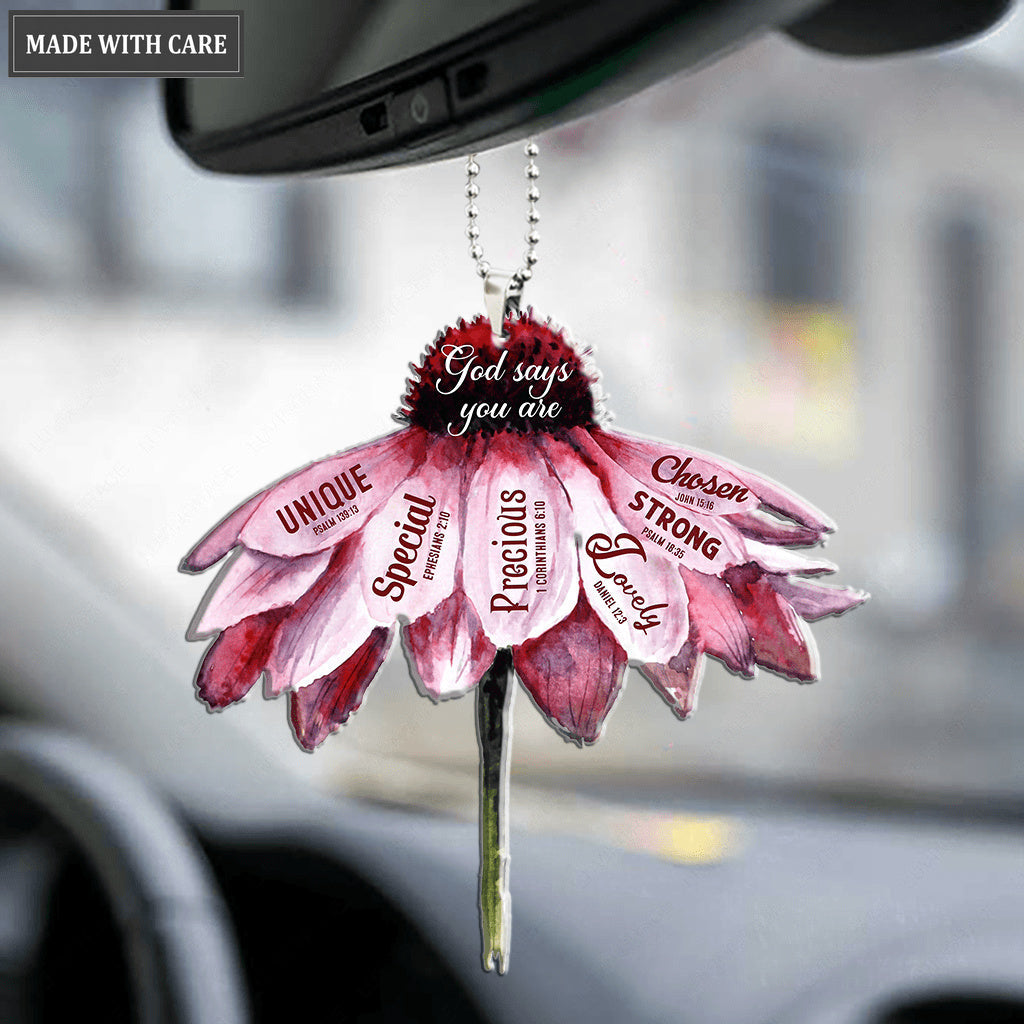 Pink Daisy You Are Strong Ornament