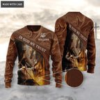 Horse Jesus In God We Trust Personalized Wool Sweatshirt