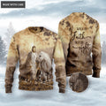 Jesus Love Horse Dandelion Walk By Faith Not By Sight Wool Sweatshirt