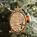 Vintage Mirror Cross I Can Only Imagine Wood Engraved Ornaments