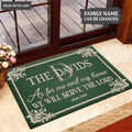 Corner Floral Serve The Lord Monogram Doormat