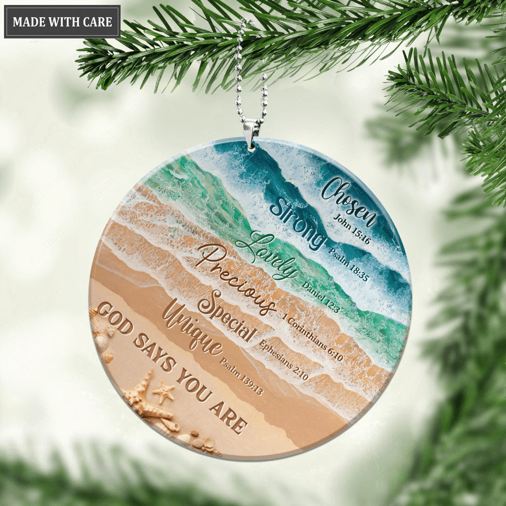 God Says You Are Sand Beach Ornament