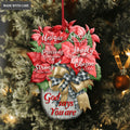 Christmas Poinsettia Flower God Says You Are Ornament