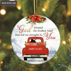 Personalized Love Couple Christmas God Blessed Ornament