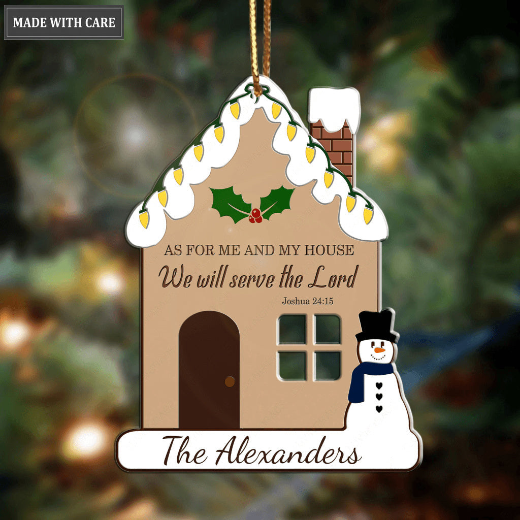 Personalized Serve The Lord Christmas Ornament