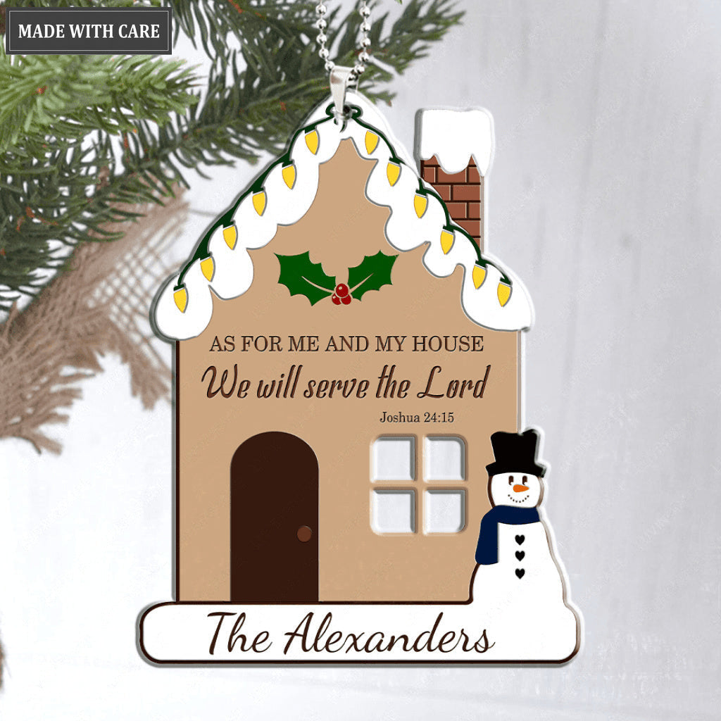 Personalized Serve The Lord Christmas Ornament