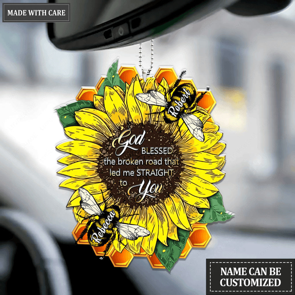 Bee Couple God Blessed Personalized Ornament