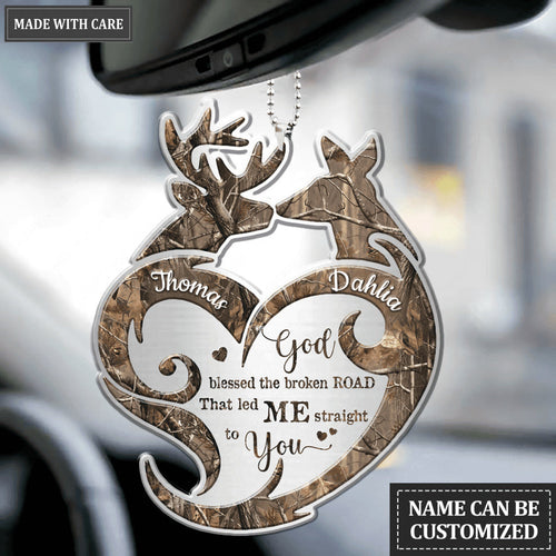 Browning Buck Doe God Blessed Personalized Ornament