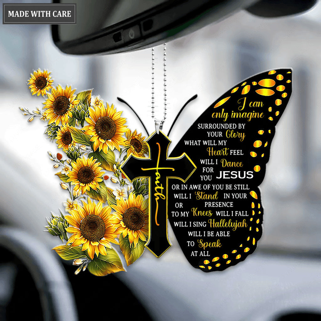 Butterfly Glory Faith Cross Ornament