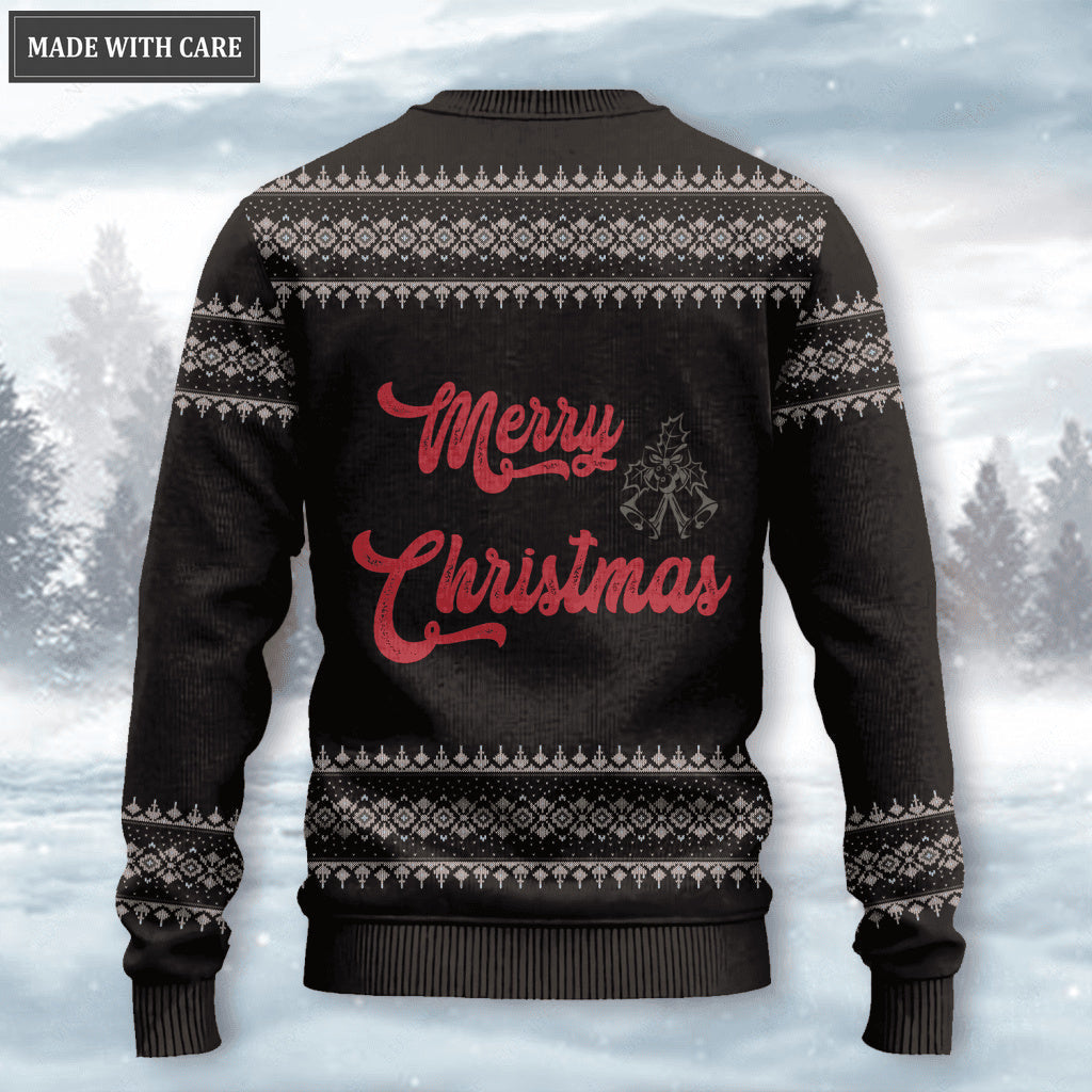 Christmas Heart Wool Knitted Pattern Ugly Sweater