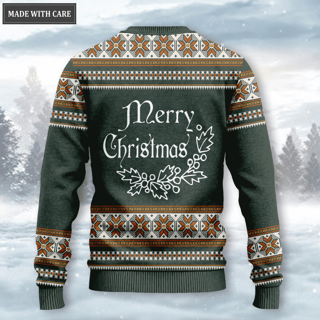 Christmas Snowflakes Bell Wool Knitted Pattern Ugly Sweater