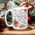 Poinsettia Floral Thank God Mug