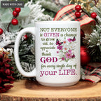 Purple And White Daisy Flower Thank God Mug