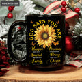 Sunflower Butterlfy God Says You Are Mug