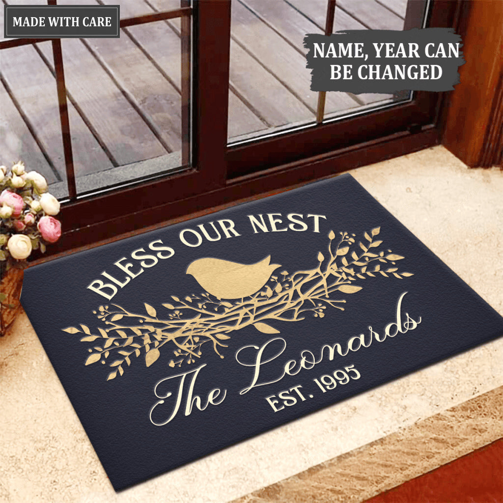 Bless Our Nest Personalized Doormat