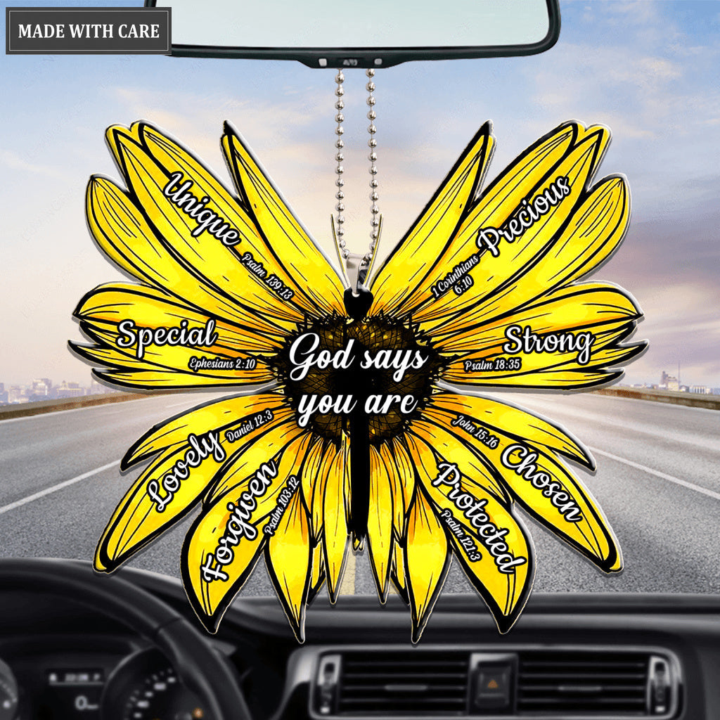Sunflower Butterfly Wings God Says You Are Ornament