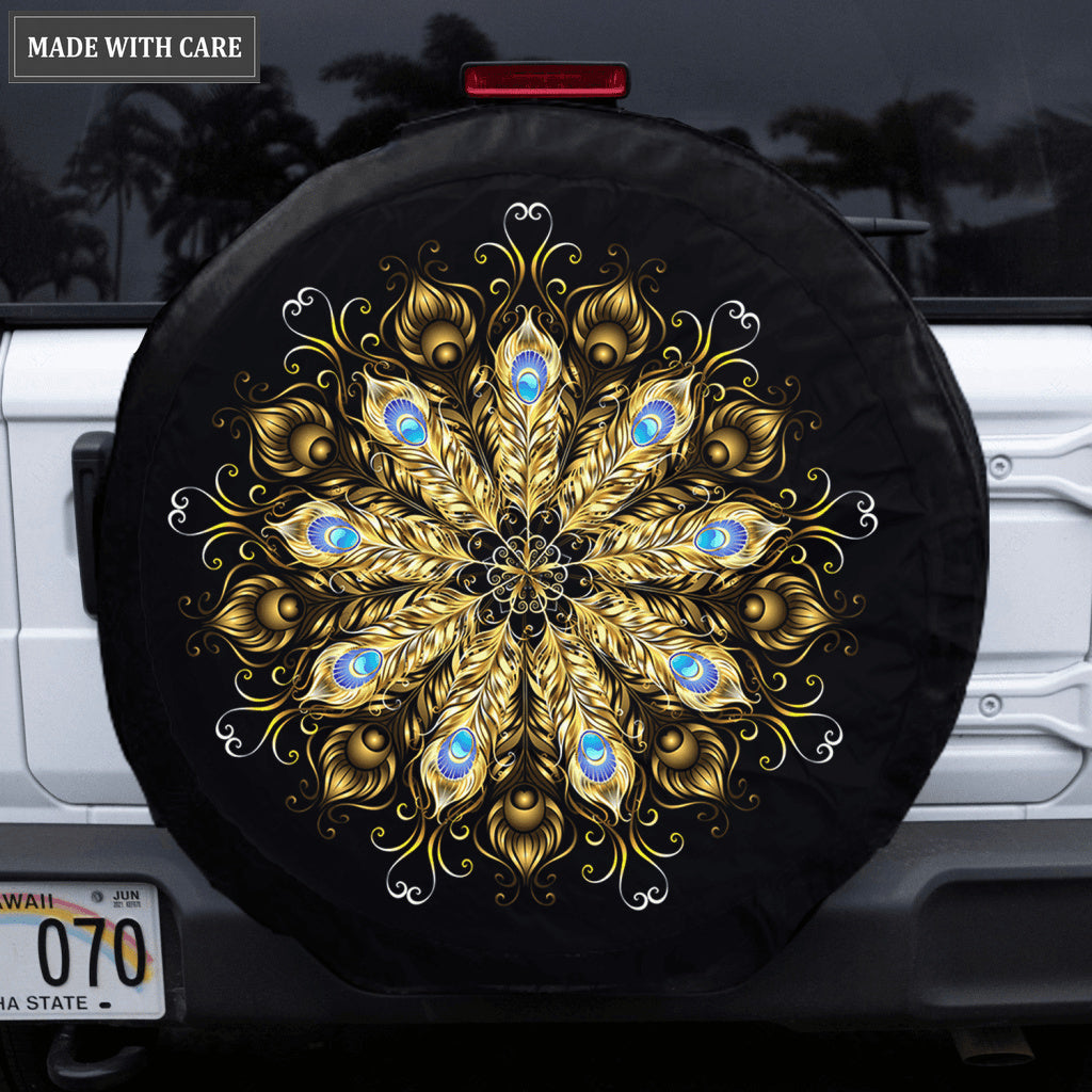 Peacock Black Moon Tire Cover Car Accessories