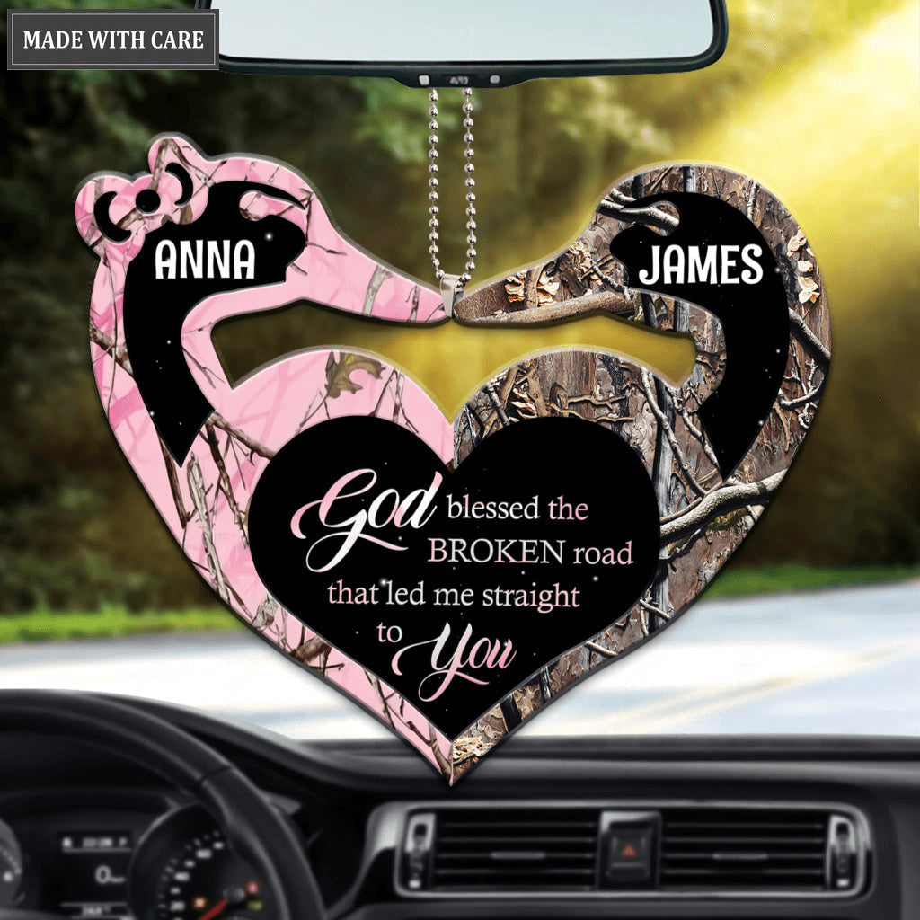 Browning Duck Heart God Blessed Personalized Ornament