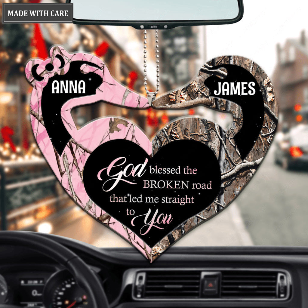 Browning Duck Heart God Blessed Personalized Ornament