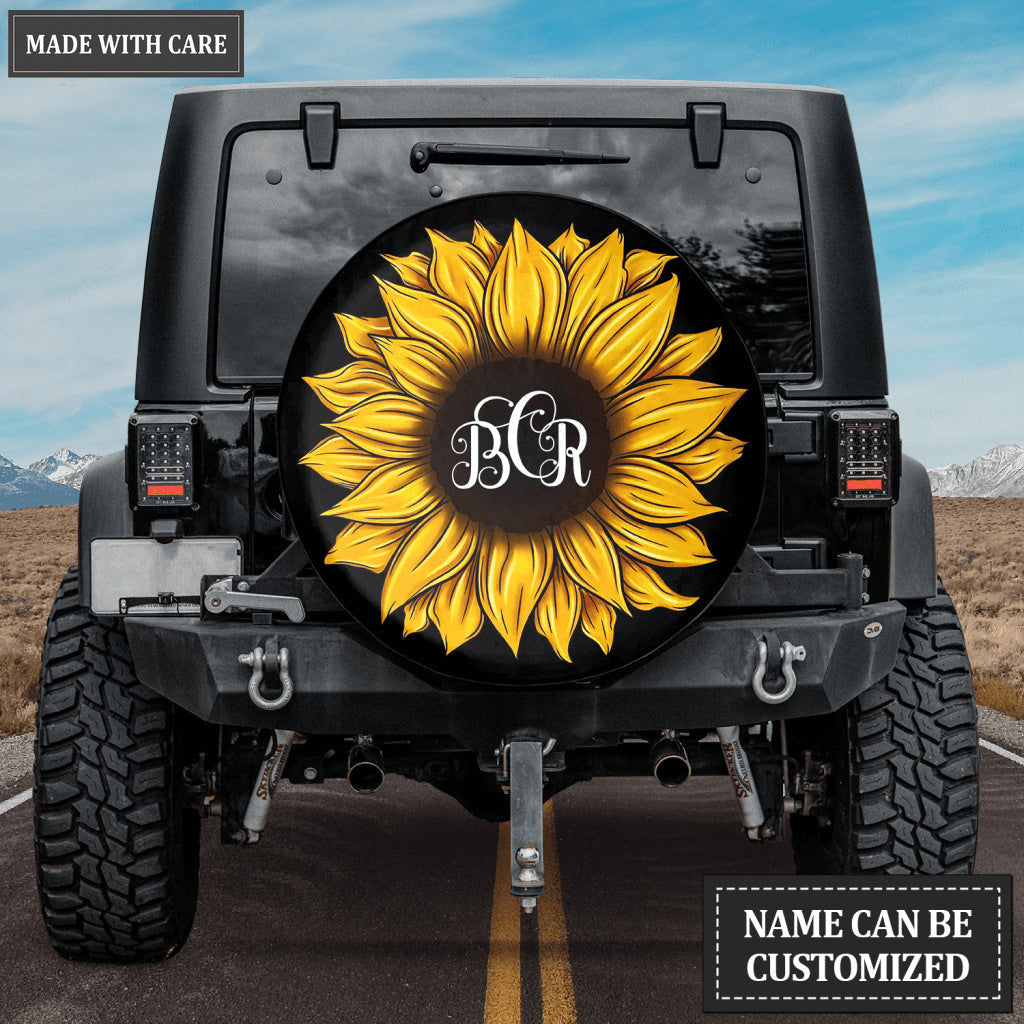 Sunflower Personalized Tire Cover