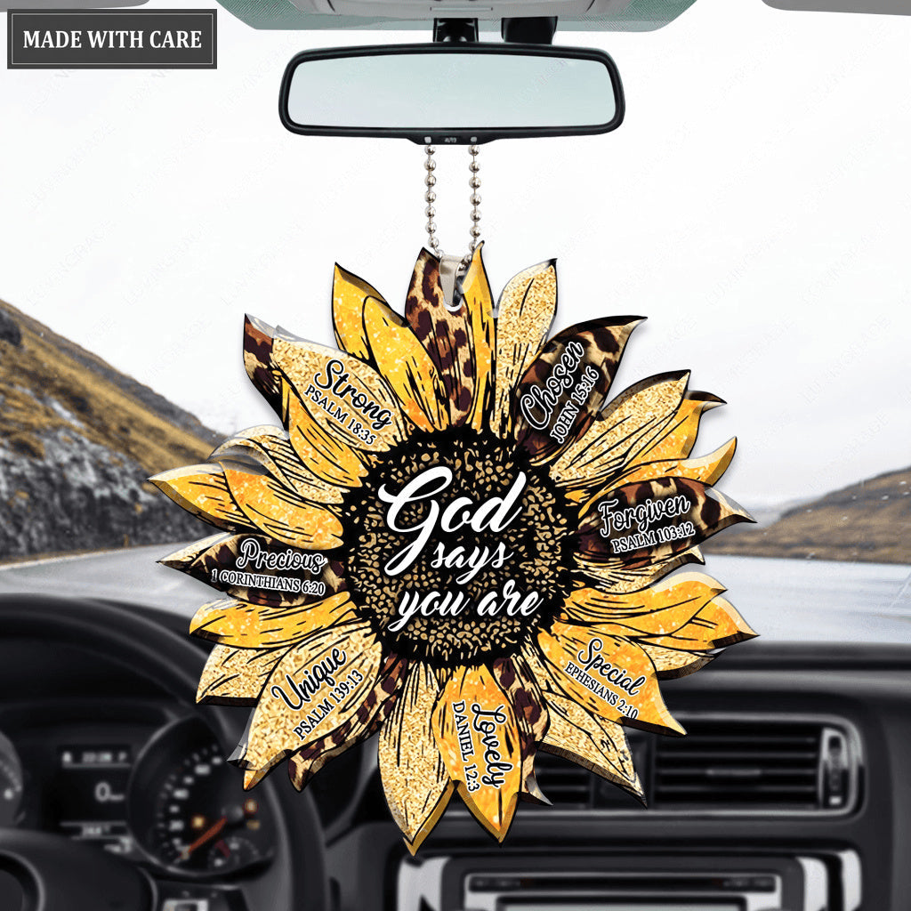 Cheetah Sunflower God Says You Are Ornament