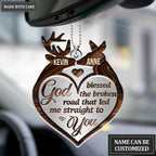 Printfamily M38 Deer Couple God Blessed Personalized Ornament