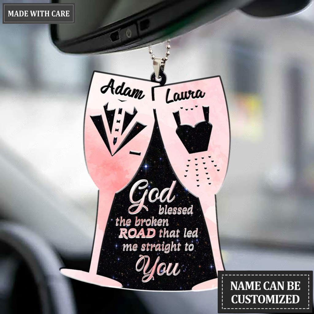 Luvingrace M41 Wedding Anniversary God Blessed Personalized Couple Ornament