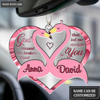 Printfamily M45 Flamingo Couple God Blessed Personalized Ornament