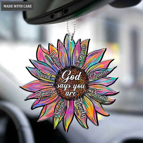 Colorful Oil Sunflower Gods Say You Are Ornament