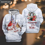 Christmas Snow Cardinal Always Be With You Hoodie