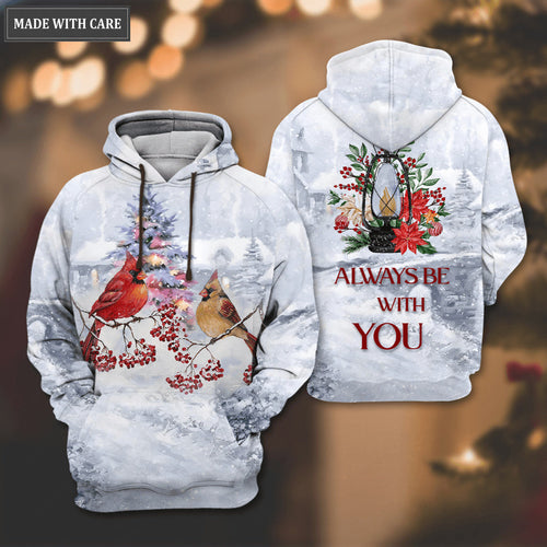 Christmas Snow Cardinal Always Be With You Hoodie