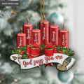 Christmas Ribbon Candles God Says You Are Ornament
